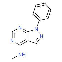 ChemSpider 2D Image | N-Methyl-1-phenyl-1H-pyrazolo[3,4-d]pyrimidin-4-amine | C12H11N5