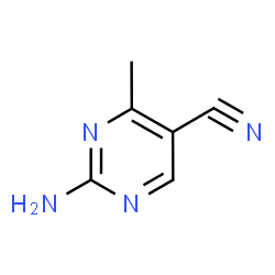 ChemSpider 2D Image | 2-Amino-4-methyl-5-pyrimidinecarbonitrile | C6H6N4