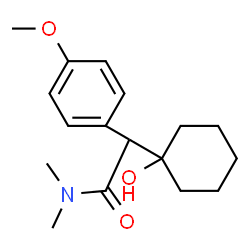 ChemSpider 2D Image | 2-(1-Hydroxycyclohexyl)-2-(4-methoxyphenyl)-N,N-dimethylacetamide | C17H25NO3