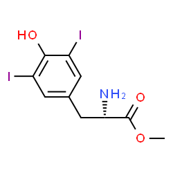 ChemSpider 2D Image | METHYL 3,5-DIIODO-L-TYROSINATE | C10H11I2NO3