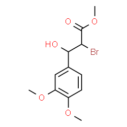 ChemSpider 2D Image | Methyl 2-bromo-3-(3,4-dimethoxyphenyl)-3-hydroxypropanoate | C12H15BrO5