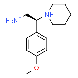 ChemSpider 2D Image | 1-[(1S)-2-Ammonio-1-(4-methoxyphenyl)ethyl]piperidinium | C14H24N2O