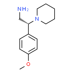 ChemSpider 2D Image | (2R)-2-(4-Methoxyphenyl)-2-(1-piperidinyl)ethanamine | C14H22N2O