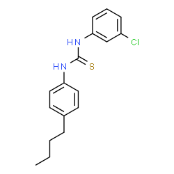 ChemSpider 2D Image | 1-(4-Butylphenyl)-3-(3-chlorophenyl)thiourea | C17H19ClN2S
