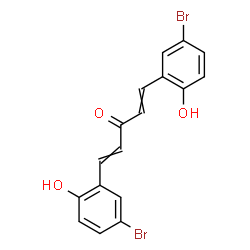 ChemSpider 2D Image | 1,5-Bis(5-bromo-2-hydroxyphenyl)-1,4-pentadien-3-one | C17H12Br2O3