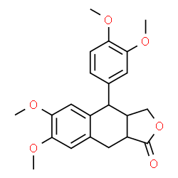 ChemSpider 2D Image | 4-(3,4-Dimethoxyphenyl)-6,7-dimethoxy-3a,4,9,9a-tetrahydronaphtho[2,3-c]furan-1(3H)-one | C22H24O6