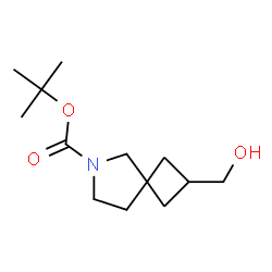 ChemSpider 2D Image | tert-Butyl 2-(hydroxymethyl)-6-azaspiro[3.4]octane-6-carboxylate | C13H23NO3