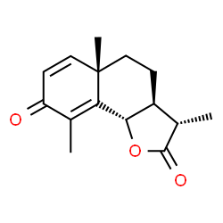 ChemSpider 2D Image | (−)-alpha-Santonin | C15H18O3