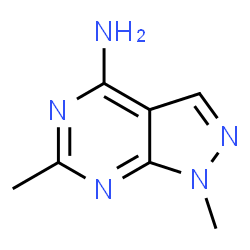 ChemSpider 2D Image | 1,6-Dimethyl-1H-pyrazolo(3,4-d)pyrimidin-4-amine | C7H9N5