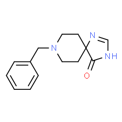 ChemSpider 2D Image | 8-Benzyl-1,3,8-triazaspiro[4.5]dec-1-en-4-one | C14H17N3O
