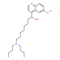 ChemSpider 2D Image | 8-(Dibutylamino)-1-(6-methoxy-4-quinolinyl)-1-octanol | C26H42N2O2