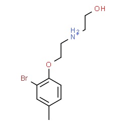 ChemSpider 2D Image | 2-(2-Bromo-4-methylphenoxy)-N-(2-hydroxyethyl)ethanaminium | C11H17BrNO2