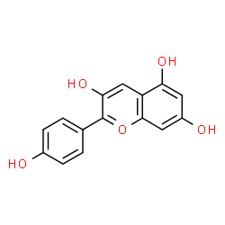ChemSpider 2D Image | 2-(4-hydroxyphenyl)chromene-3,5,7-triol | C15H11O5