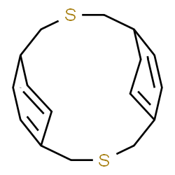 ChemSpider 2D Image | 3,10-Dithiatricyclo[10.2.2.2~5,8~]octadeca-1(14),5,7,12,15,17-hexaene | C16H16S2