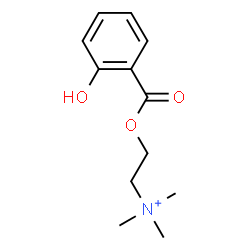 ChemSpider 2D Image | 2-[(2-Hydroxybenzoyl)oxy]-N,N,N-trimethylethanaminium | C12H18NO3