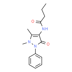 ChemSpider 2D Image | N-(1,5-Dimethyl-3-oxo-2-phenyl-2,3-dihydro-1H-pyrazol-4-yl)butanamide | C15H19N3O2