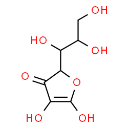 ChemSpider 2D Image | 4,5-Dihydroxy-2-(1,2,3-trihydroxypropyl)-3(2H)-furanone | C7H10O7