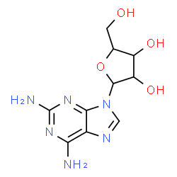 ChemSpider 2D Image | 9-Pentofuranosyl-9H-purine-2,6-diamine | C10H14N6O4