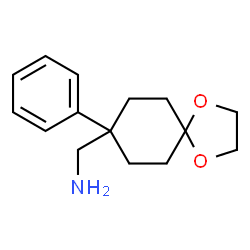 ChemSpider 2D Image | 1-(8-Phenyl-1,4-dioxaspiro[4.5]dec-8-yl)methanamine | C15H21NO2