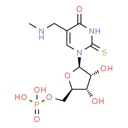 ChemSpider 2D Image | 5-methylaminomethyl-2-thiouridine 5'-monophosphate | C11H18N3O8PS