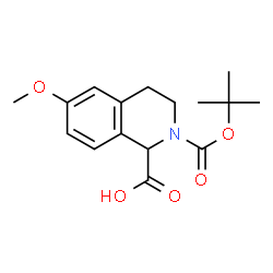 ChemSpider 2D Image | 2-Boc-6-methoxy-3,4-dihydro-1H-isoquinoline-1-carboxylic acid | C16H21NO5