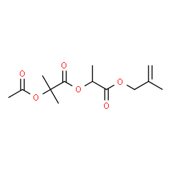ChemSpider 2D Image | 1-[(2-Methyl-2-propen-1-yl)oxy]-1-oxo-2-propanyl 2-acetoxy-2-methylpropanoate | C13H20O6