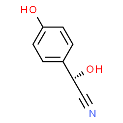 ChemSpider 2D Image | (2R)-Hydroxy(4-hydroxyphenyl)acetonitrile | C8H7NO2