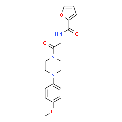 ChemSpider 2D Image | N-{2-[4-(4-Methoxyphenyl)-1-piperazinyl]-2-oxoethyl}-2-furamide | C18H21N3O4
