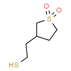 ChemSpider 2D Image | 2-(1,1-Dioxidotetrahydro-3-thiophenyl)ethanethiol | C6H12O2S2