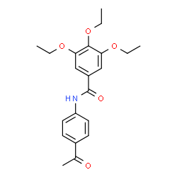 ChemSpider 2D Image | N-(4-Acetylphenyl)-3,4,5-triethoxybenzamide | C21H25NO5