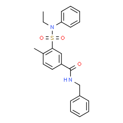 ChemSpider 2D Image | N-Benzyl-3-[ethyl(phenyl)sulfamoyl]-4-methylbenzamide | C23H24N2O3S