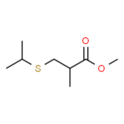 ChemSpider 2D Image | Methyl 3-(isopropylsulfanyl)-2-methylpropanoate | C8H16O2S