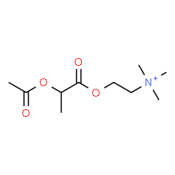 ChemSpider 2D Image | 2-[(2-Acetoxypropanoyl)oxy]-N,N,N-trimethylethanaminium | C10H20NO4