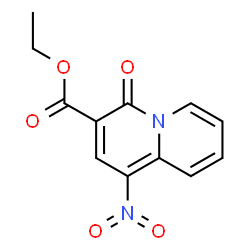 ChemSpider 2D Image | Ethyl 1-nitro-4-oxo-4H-quinolizine-3-carboxylate | C12H10N2O5
