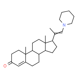 ChemSpider 2D Image | 20-(1-Piperidinylmethylene)pregn-4-en-3-one | C27H41NO