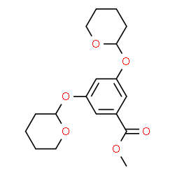 ChemSpider 2D Image | Methyl 3,5-bis(tetrahydro-2H-pyran-2-yloxy)benzoate | C18H24O6