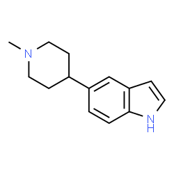 ChemSpider 2D Image | 5-(1-Methyl-4-piperidinyl)-1H-indole | C14H18N2