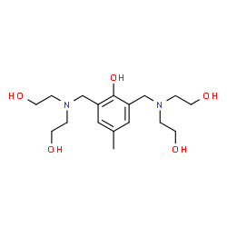 ChemSpider 2D Image | 2,6-Bis{[bis(2-hydroxyethyl)amino]methyl}-4-methylphenol | C17H30N2O5