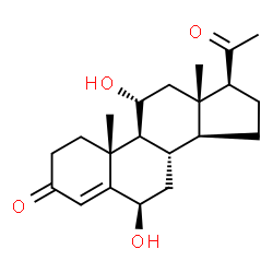ChemSpider 2D Image | 6?,11?-dihydroxyprogesterone | C21H30O4