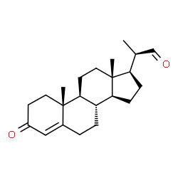 ChemSpider 2D Image | (S)-2-((8S,9S,10R,13S,14S,17R)-10,13-dimethyl-3-oxo-2,3,6,7,8,9,10,11,12,13,14,15,16,17-tetradecahydro-1H-cyclopenta[a]phenanthren-17-yl)propanal | C22H32O2