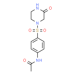 ChemSpider 2D Image | N-{4-[(3-Oxo-1-piperazinyl)sulfonyl]phenyl}acetamide | C12H15N3O4S