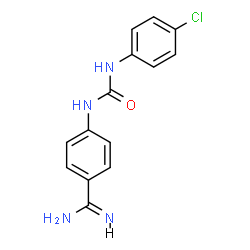 ChemSpider 2D Image | 1-(4-amidinophenyl)-3-(4-chlorophenyl)urea | C14H13ClN4O