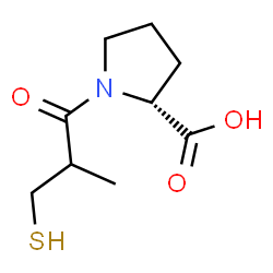 ChemSpider 2D Image | D-3-MERCAPTO-2-METHYLPROPIONYLPROLINE | C9H15NO3S