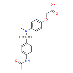 ChemSpider 2D Image | 2-[4-(N-methyl4-acetamidobenzenesulfonamido)phenoxy]acetic acid | C17H18N2O6S