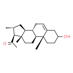 ChemSpider 2D Image | (16alpha)-3-Hydroxy-16-methylpregn-5-en-20-one | C22H34O2