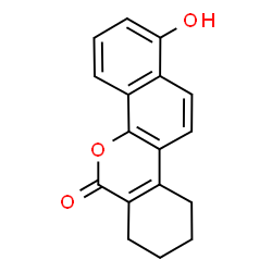 ChemSpider 2D Image | 1-Hydroxy-7,8,9,10-tetrahydro-6H-dibenzo(c,h)chromen-6-one | C17H14O3