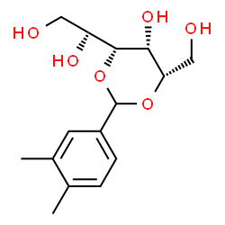 ChemSpider 2D Image | 2,4-O-(3,4-Dimethylbenzylidene)-D-glucitol | C15H22O6