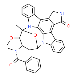 ChemSpider 2D Image | N-(3-Methoxy-2-methyl-16-oxo-29-oxa-1,7,17-triazaoctacyclo[12.12.2.1~2,6~.0~7,28~.0~8,13~.0~15,19~.0~20,27~.0~21,26~]nonacosa-8,10,12,14,19,21,23,25,27-nonaen-4-yl)-N-methylbenzamide | C35H30N4O4