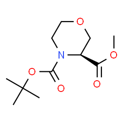 ChemSpider 2D Image | 4-tert-Butyl 3-methyl (3S)-morpholine-3,4-dicarboxylate | C11H19NO5