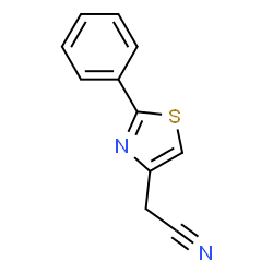 ChemSpider 2D Image | (2-Phenyl-1,3-thiazol-4-yl)acetonitrile | C11H8N2S